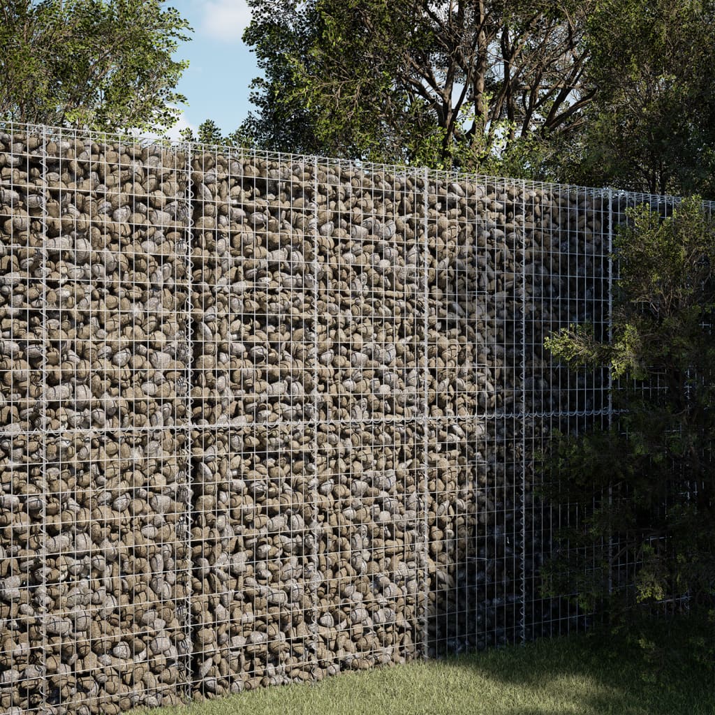 vidaXL Gabion Basket with Cover 39.4"x19.7"x39.4" Galvanized Iron