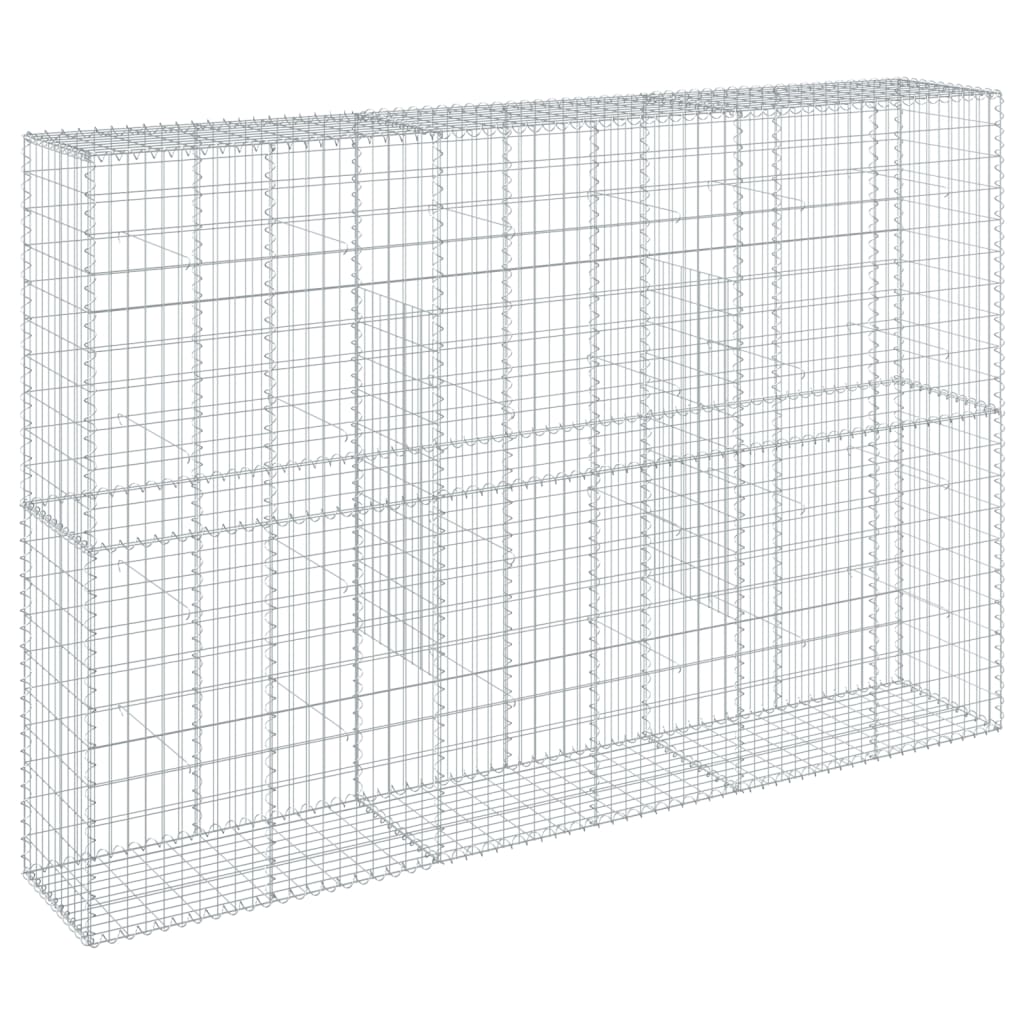 vidaXL Gabion Basket with Cover 39.4"x19.7"x39.4" Galvanized Iron