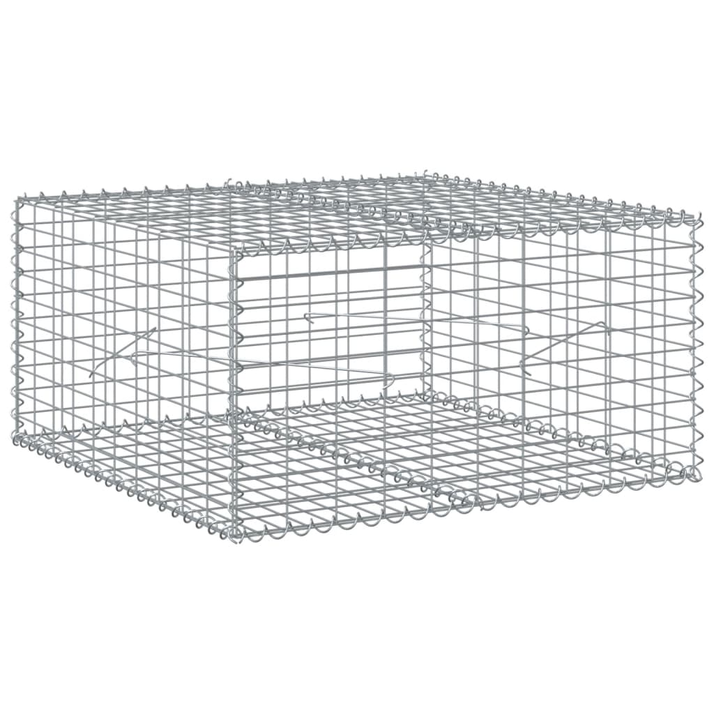 vidaXL Gabion Basket with Cover 39.4"x19.7"x39.4" Galvanized Iron